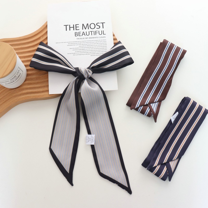 Silk Tie Striped - 2025 New Striped Small Silk Scarf