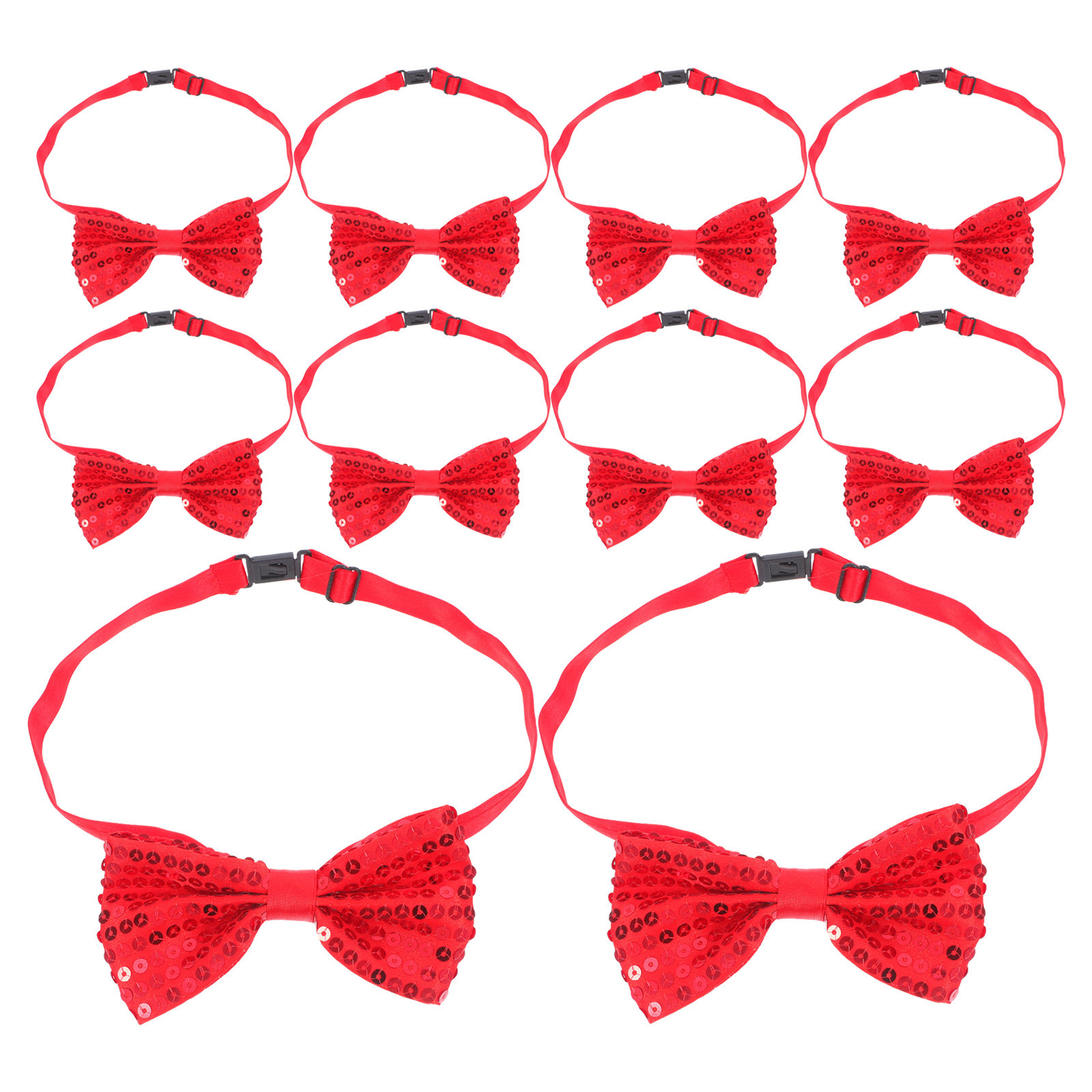 10Pcs Red Sequin Bow Tie Child - Bow Tie Pre Tied ulasan dan harga