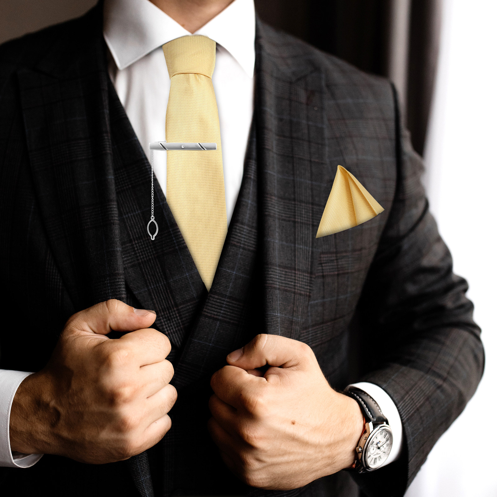 5 pcs Tie Set: Necktie Pocket  - Pocket Square Set ulasan dan harga