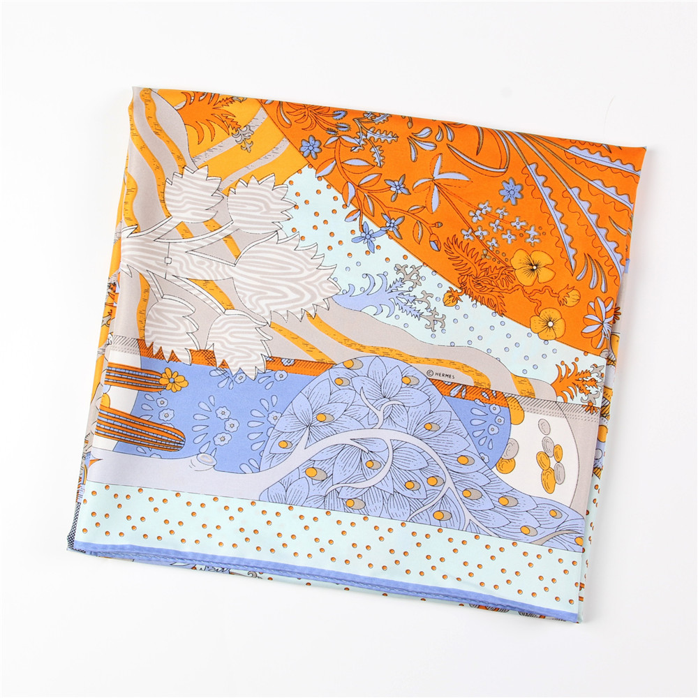 Manual Hand Rolled Twill Silk  - Scarf Silk Square ulasan dan harga