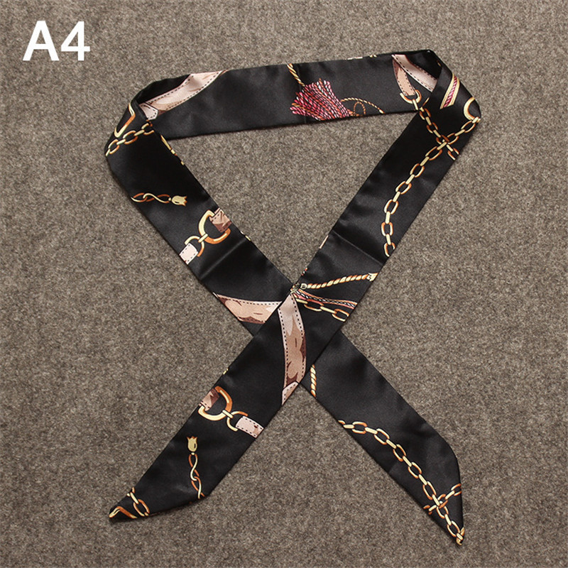 Fashion Skinny Bag Scarf Women - Silk Tie Striped ulasan dan harga