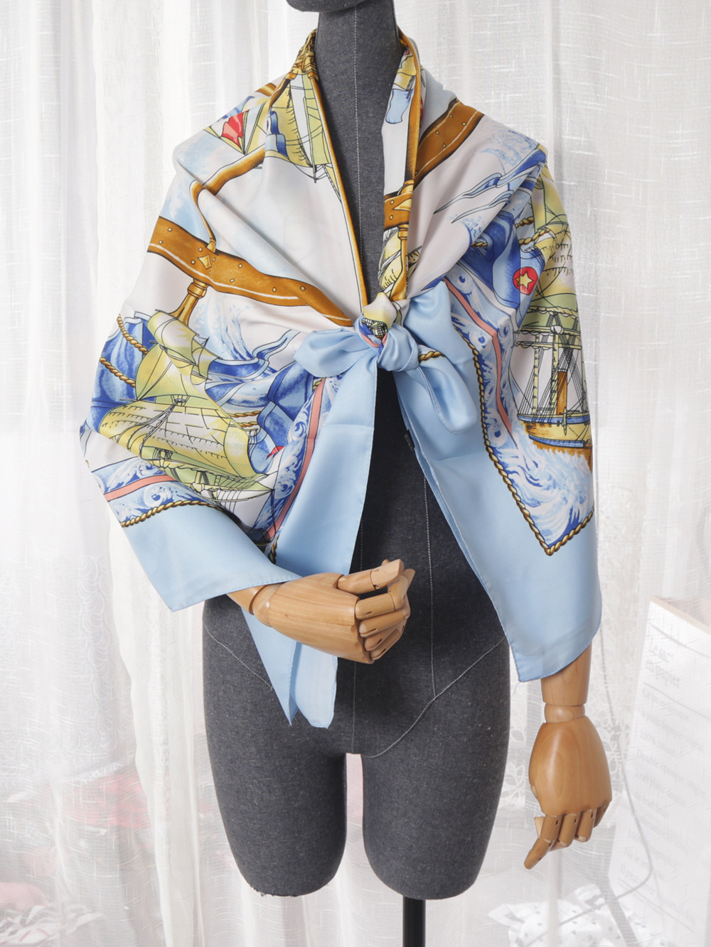 130*130cm Women Spring Autumn  - Scarf Silk Square ulasan dan harga