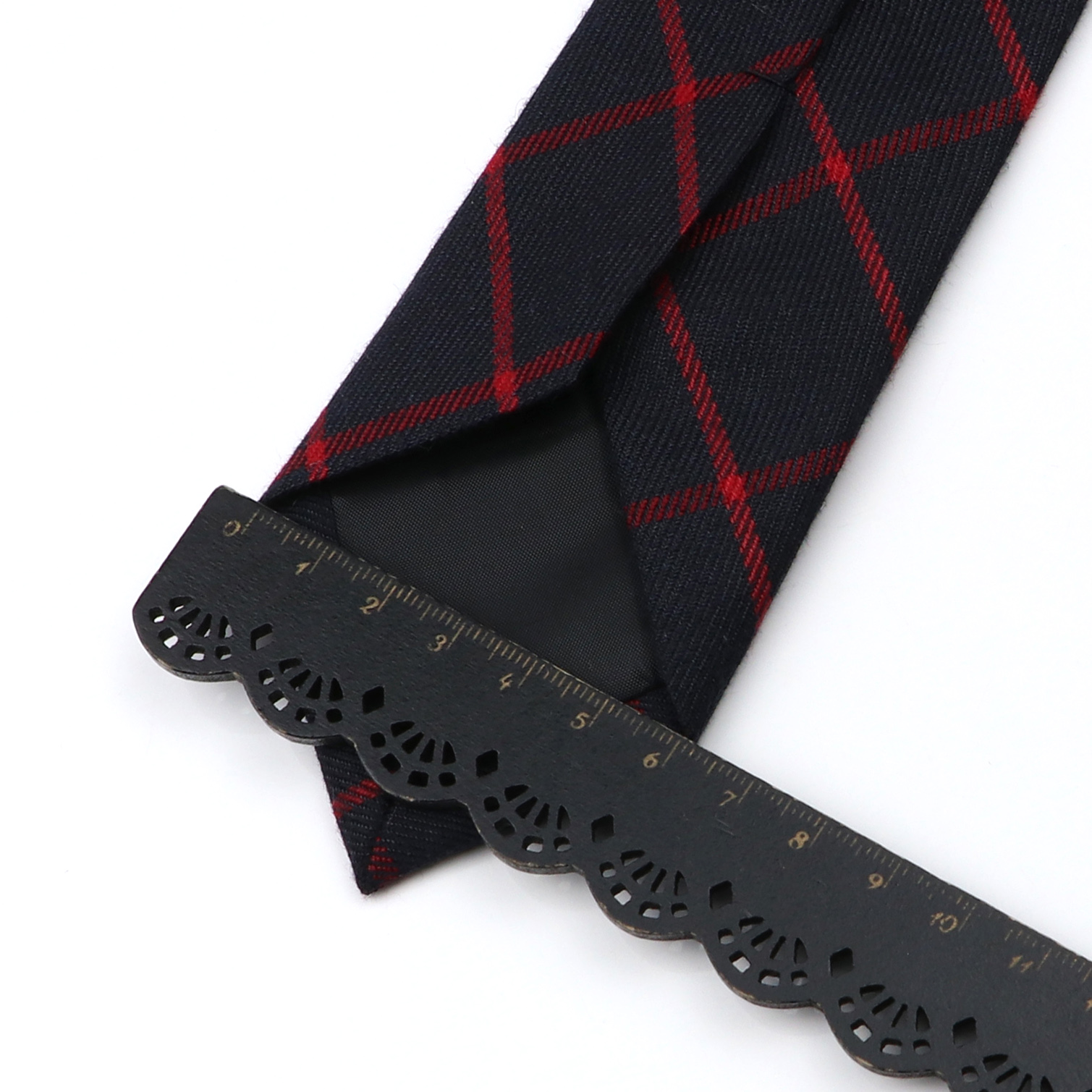 Classic Black Grey Plaid Cotto - Skinny Tie Men ulasan dan harga