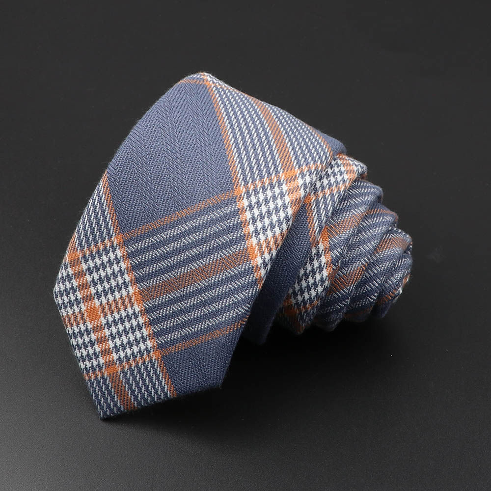 Classic Black Grey Plaid Cotto - Skinny Tie Men ulasan dan harga