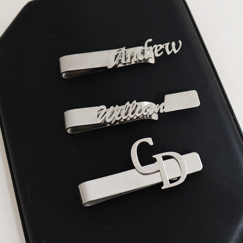 DIY Letter Name Pattern 4.8*0. - Tie Clip Silver ulasan dan harga